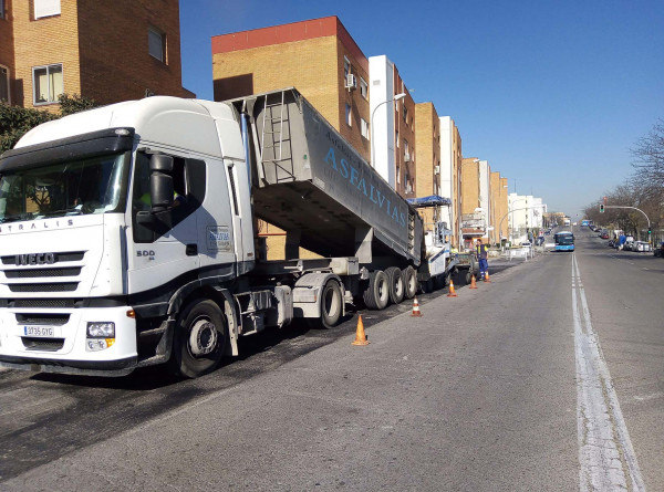 Asfaltado renovación red de calles de Madrid